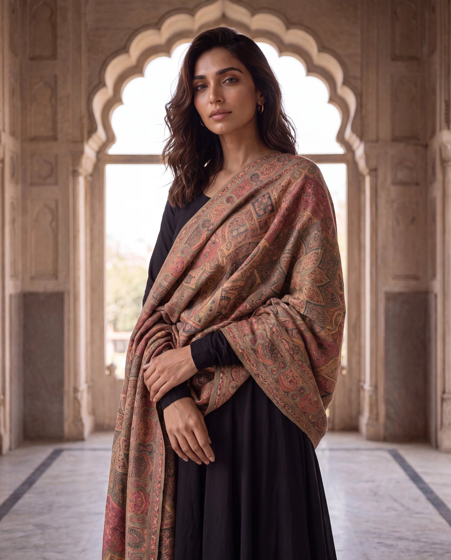 Royal Heritage Multi Zari Heavy Shawl