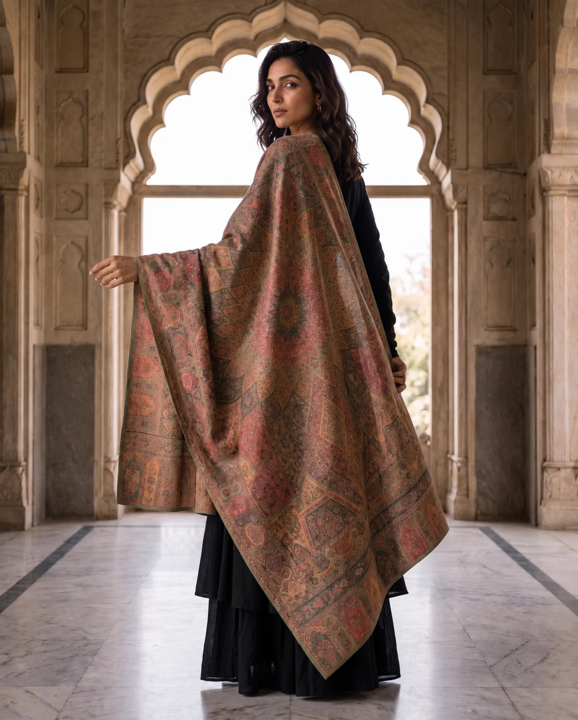 Royal Heritage Multi Zari Heavy Shawl