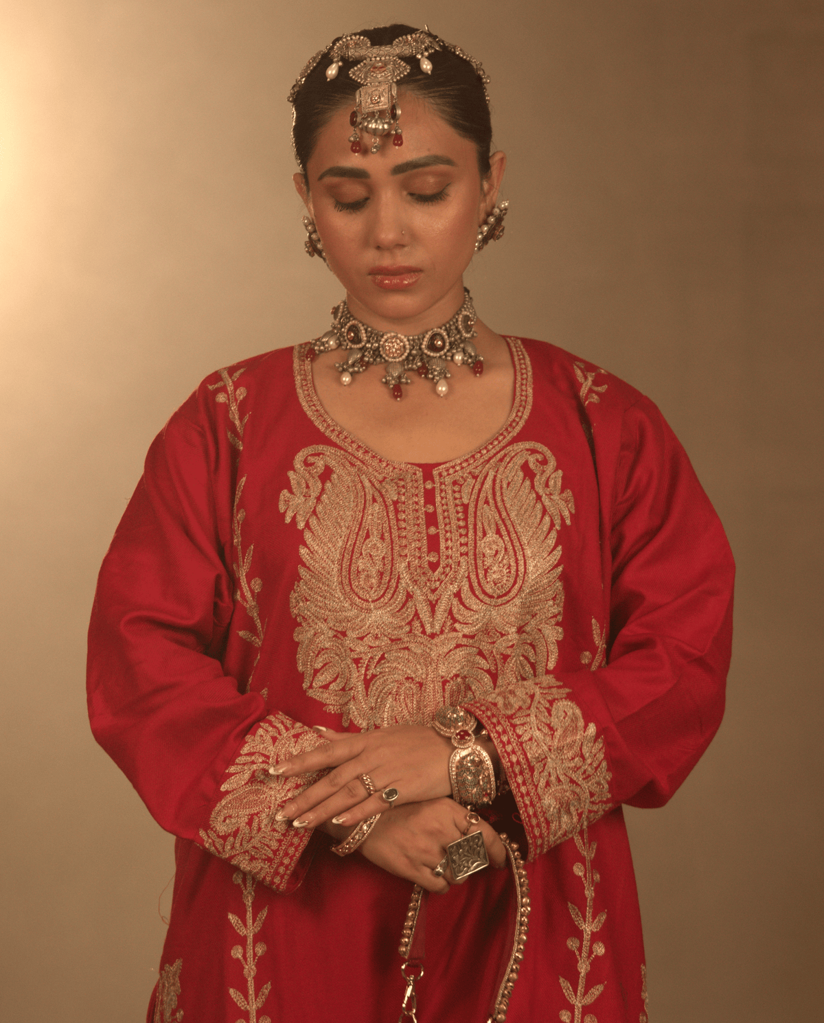 Zoya Gold Embroidered Pheran