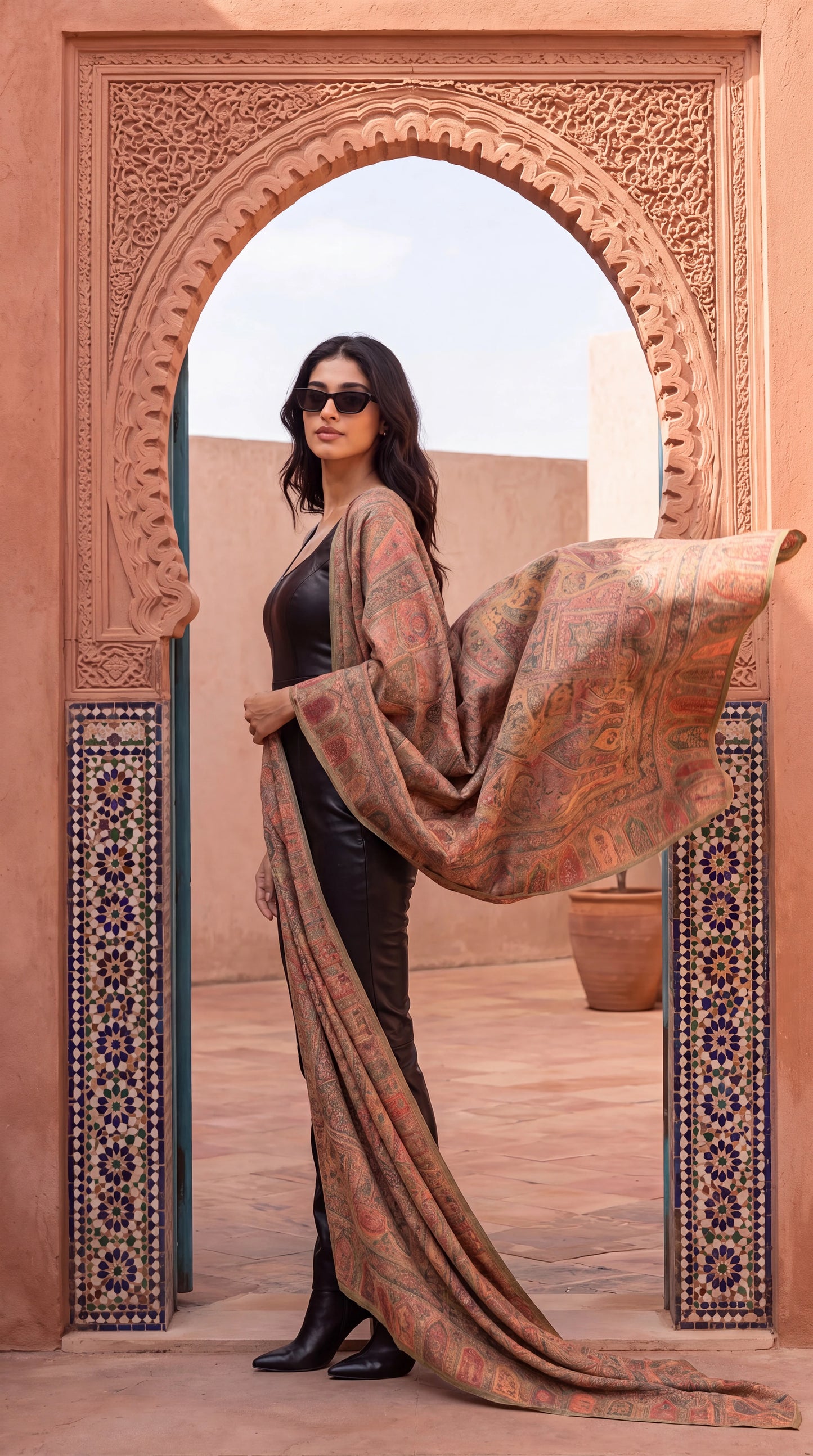 Heritage Zari Blend Cotton Wool Shawl