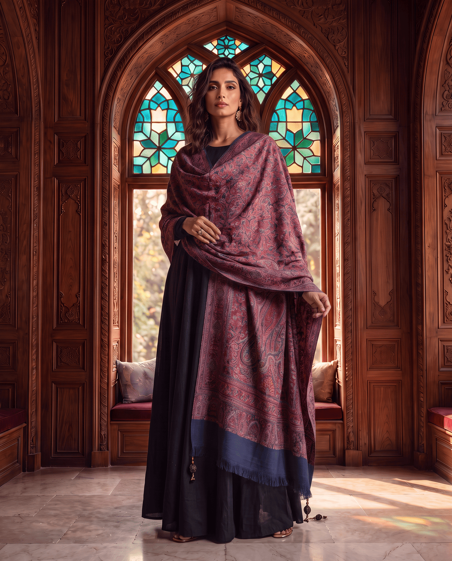 Ivory Heritage Paisley Moonlight Shawl