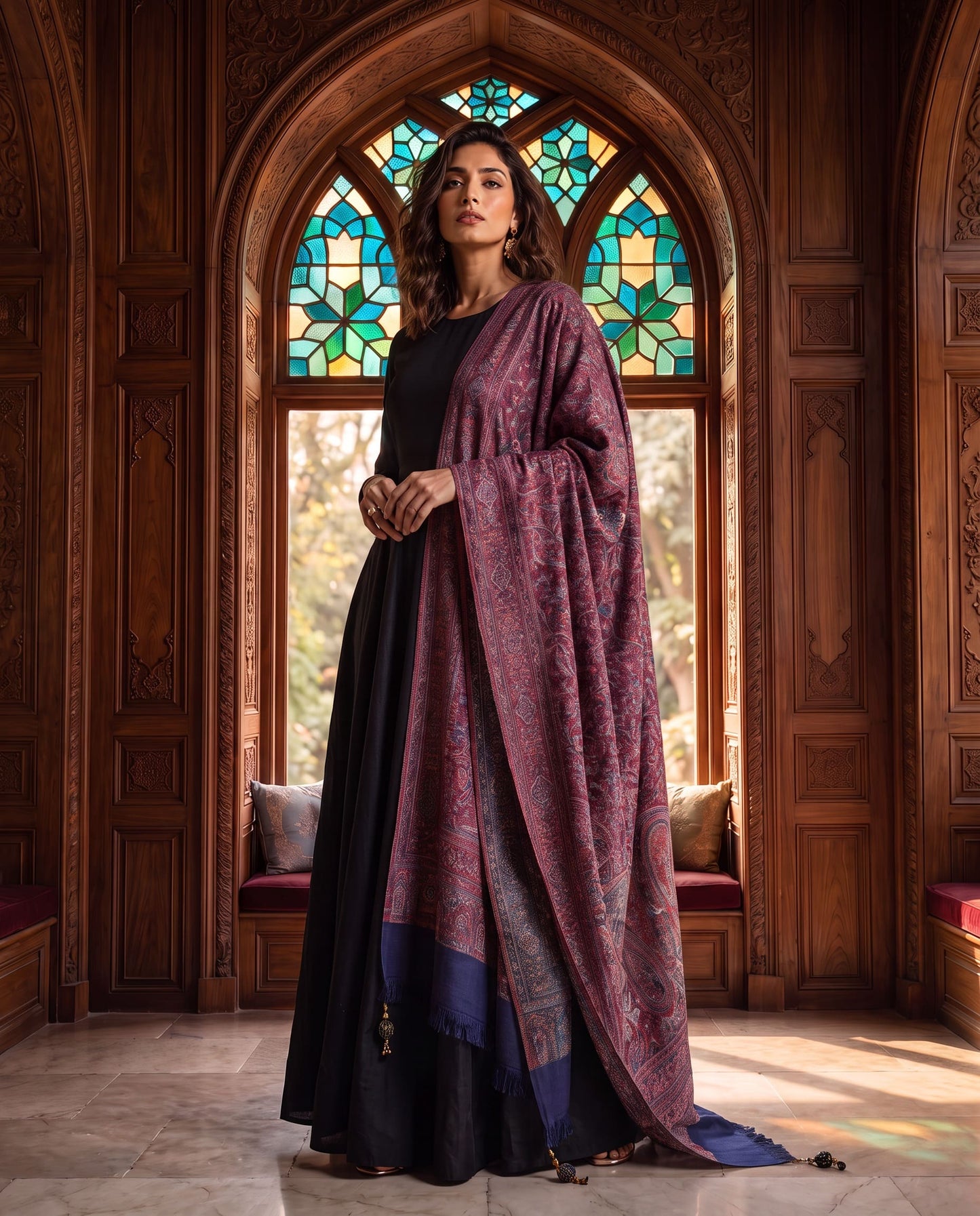 Ivory Heritage Paisley Moonlight Shawl