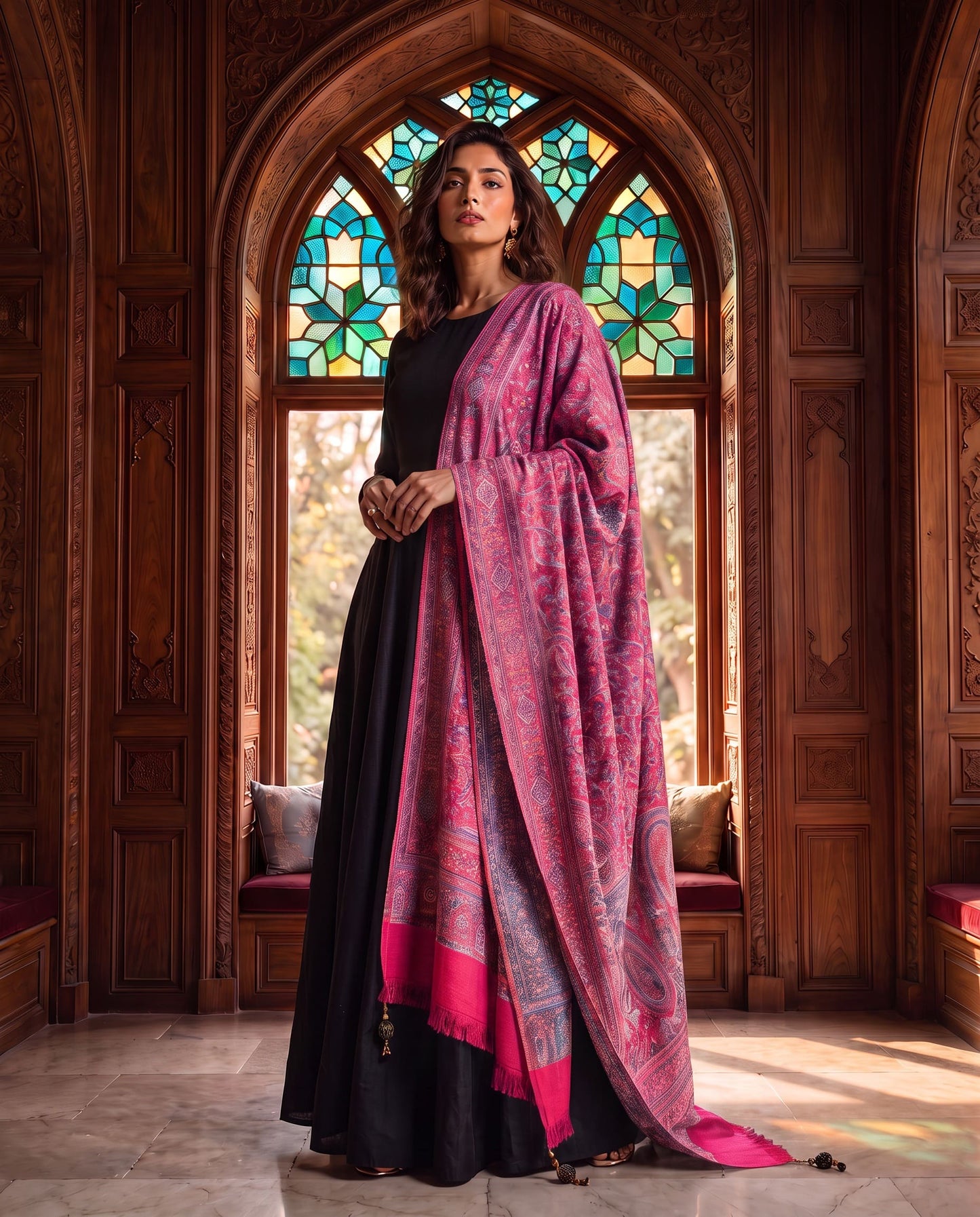 Ivory Heritage Paisley Moonlight Shawl