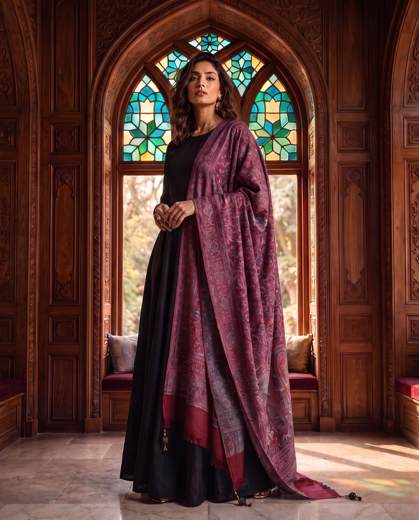 Ivory Heritage Paisley Moonlight Shawl