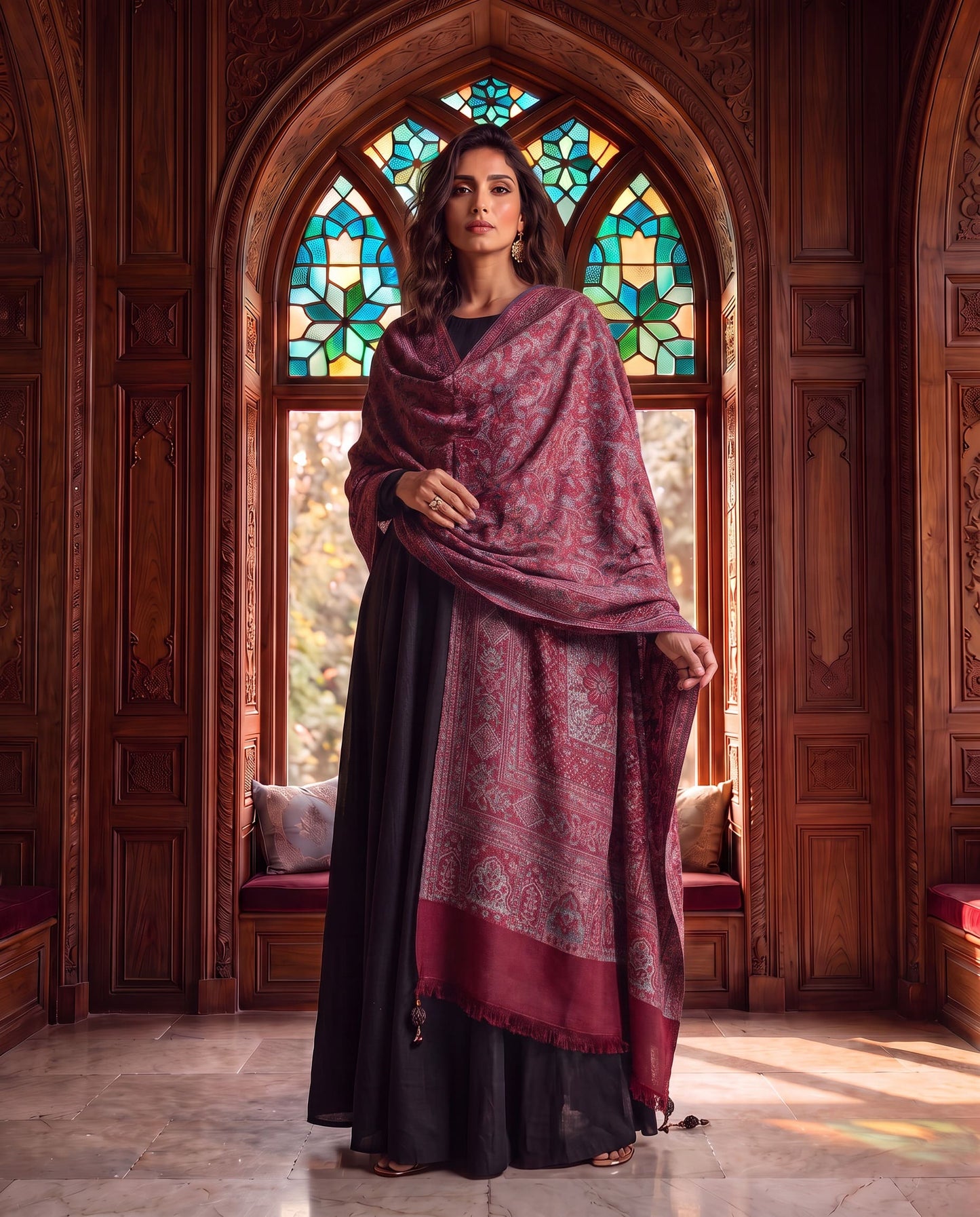 Ivory Heritage Paisley Moonlight Shawl