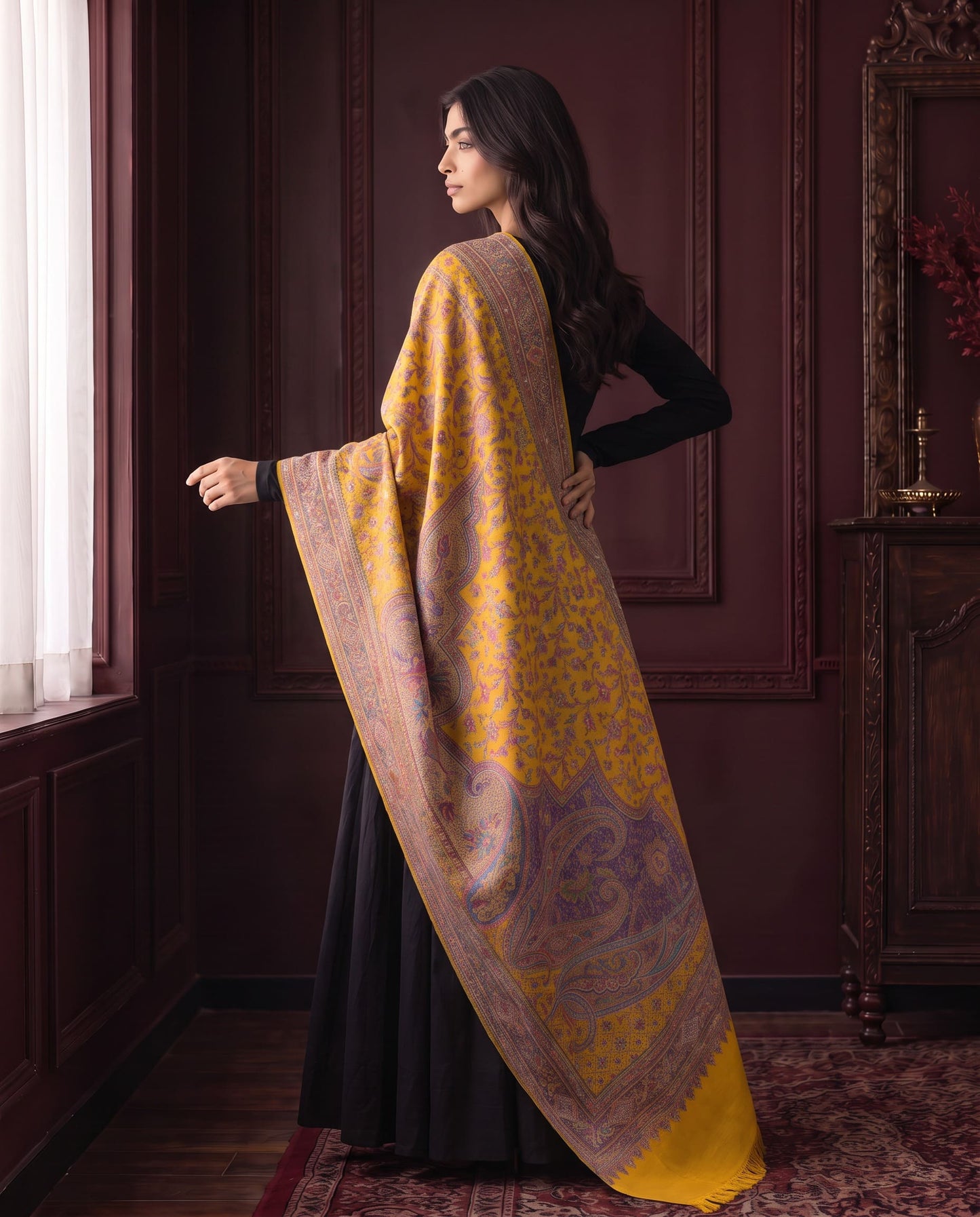 Ivory Heritage Paisley Moonlight Shawl