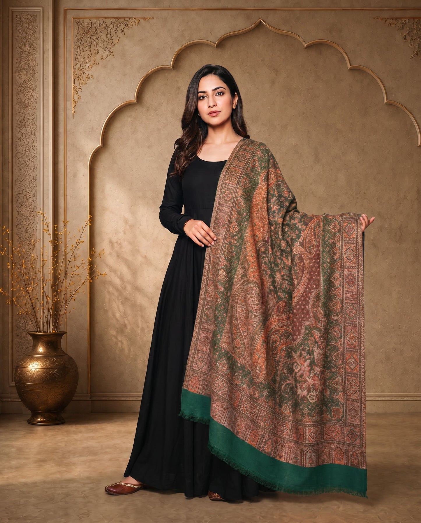 Royal Crimson Jamavar Shawl