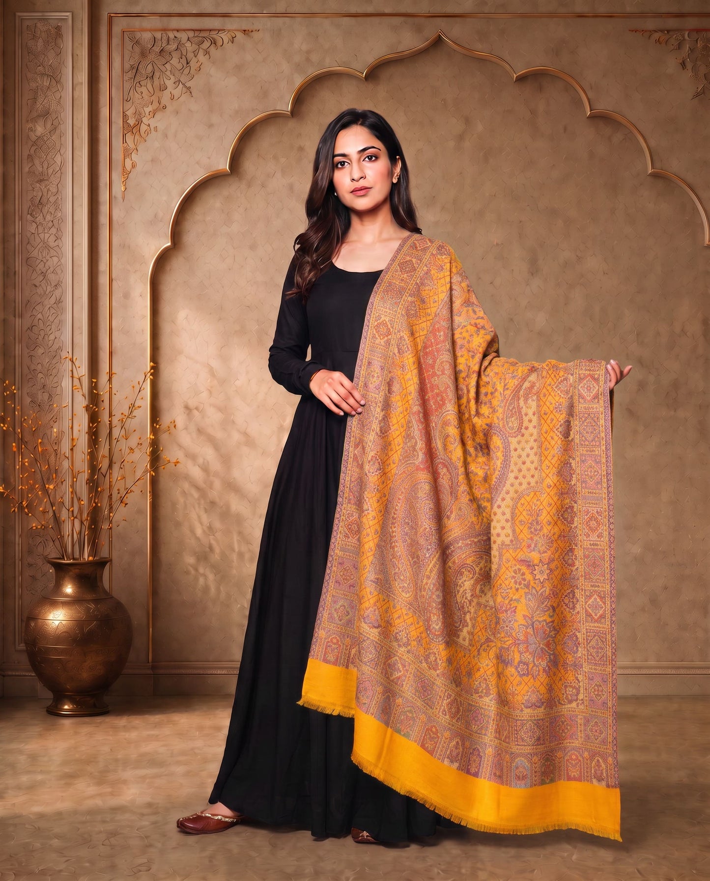 Royal Crimson Jamavar Shawl