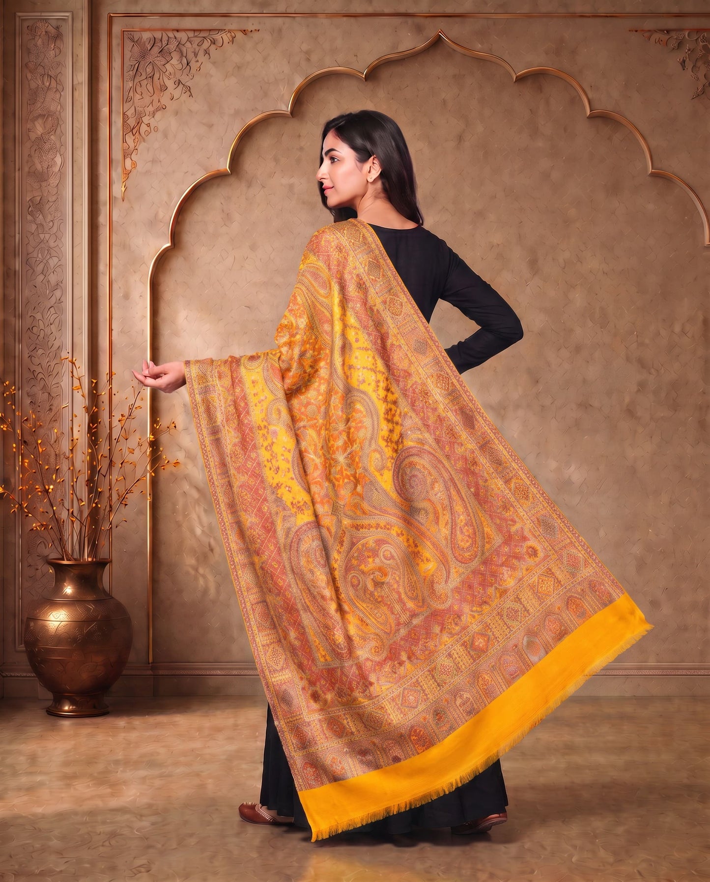 Royal Crimson Jamavar Shawl