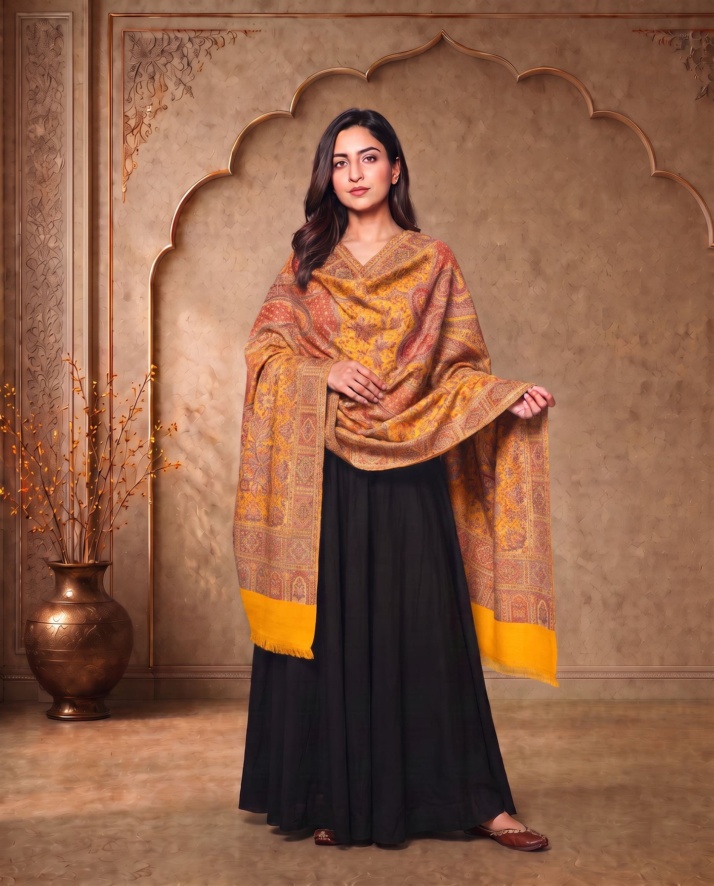 Royal Crimson Jamavar Shawl