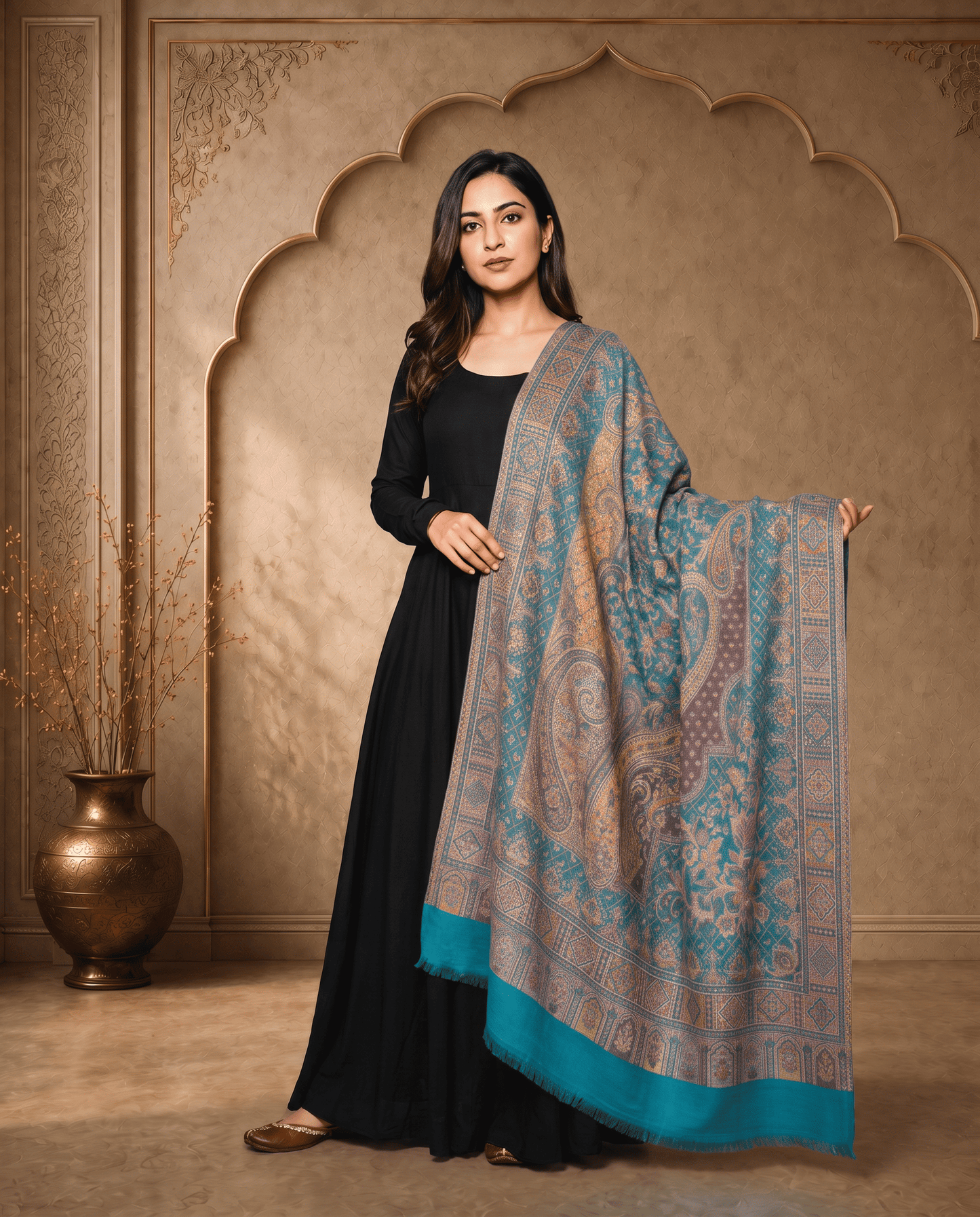 Royal Crimson Jamavar Shawl