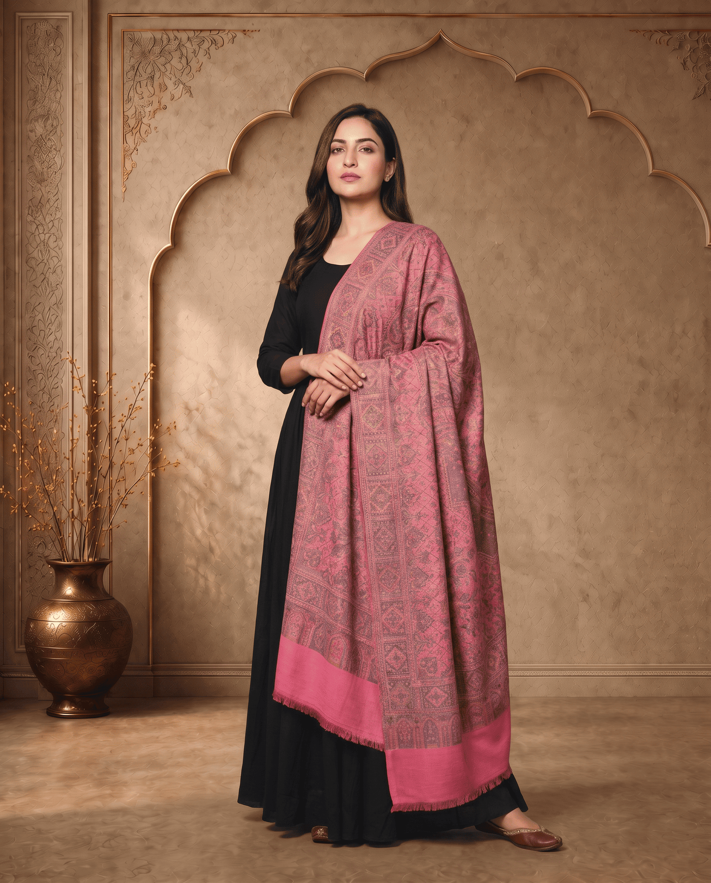 Royal Crimson Jamavar Shawl