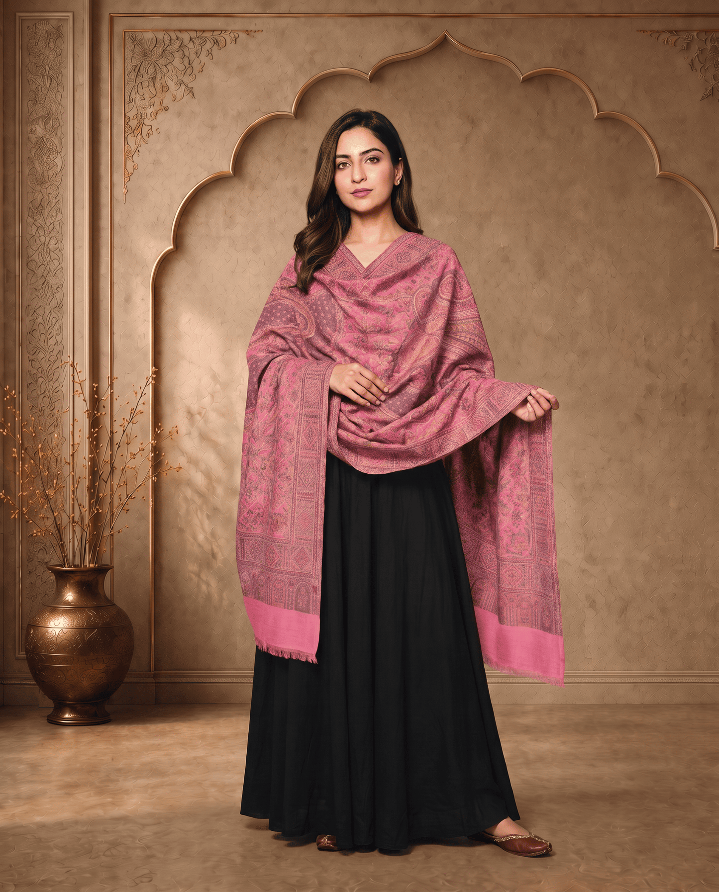 Royal Crimson Jamavar Shawl