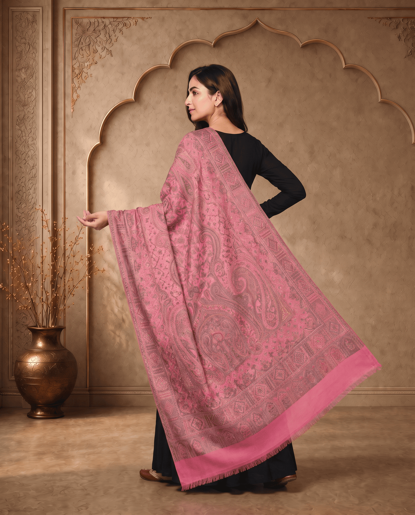 Royal Crimson Jamavar Shawl