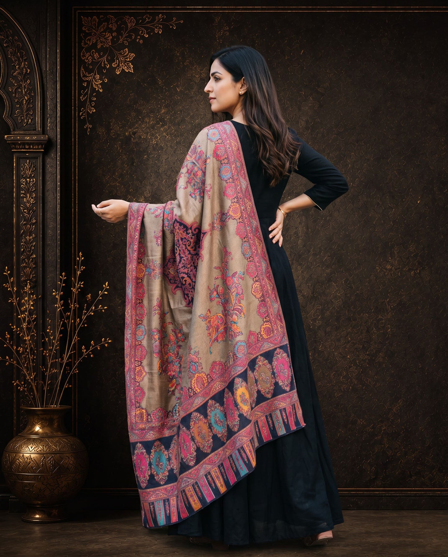 Royal Multicolor Heritage Moonlight Silk Dupatta