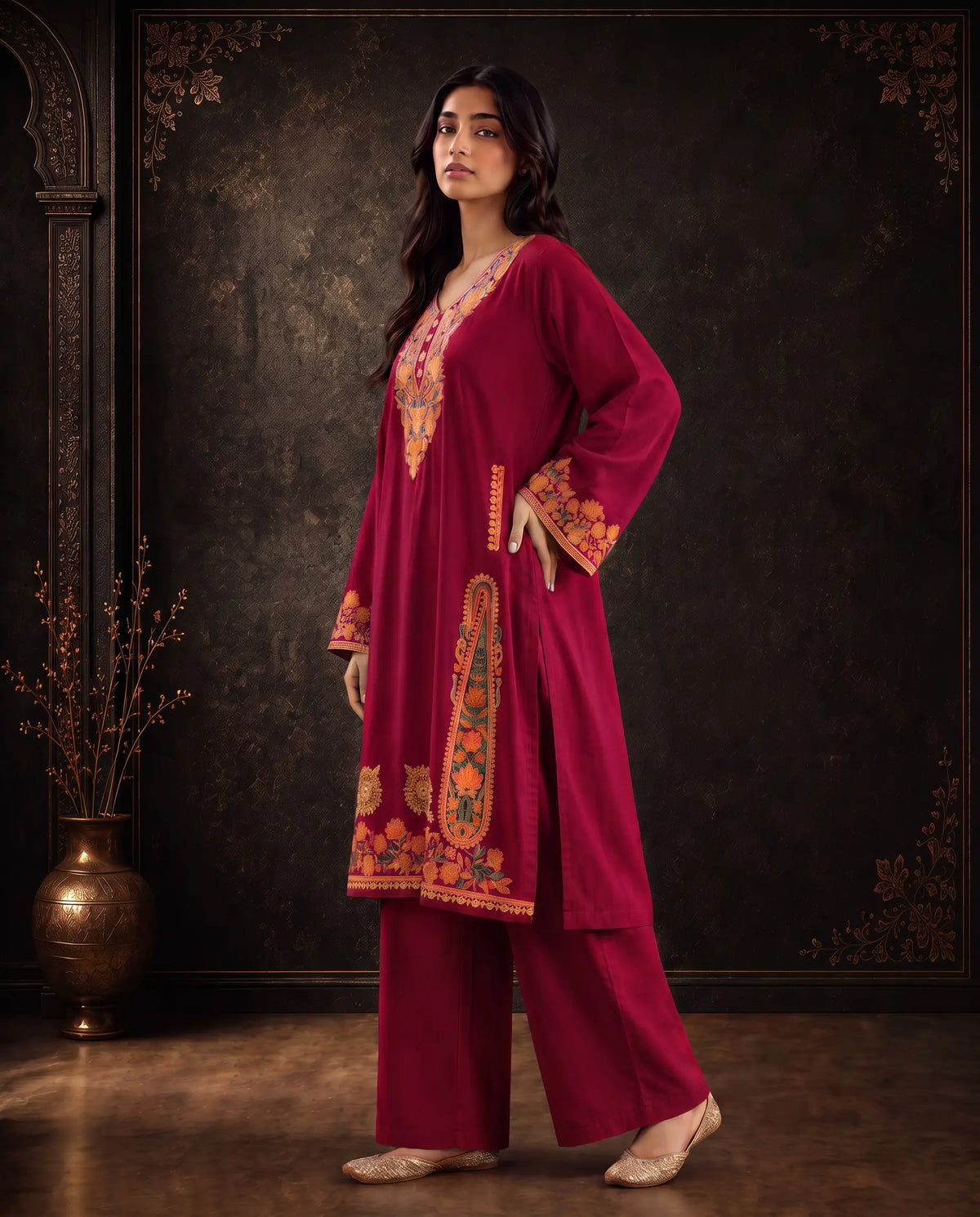 Zoya Embroidered Pheran Set