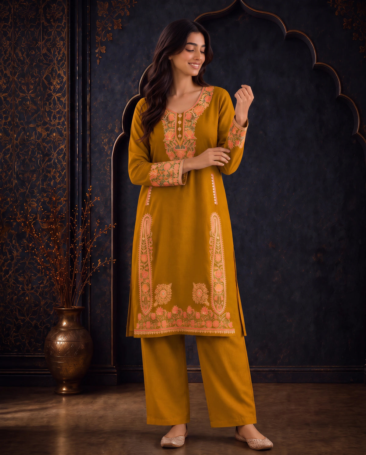Zoya Embroidered Pheran Set