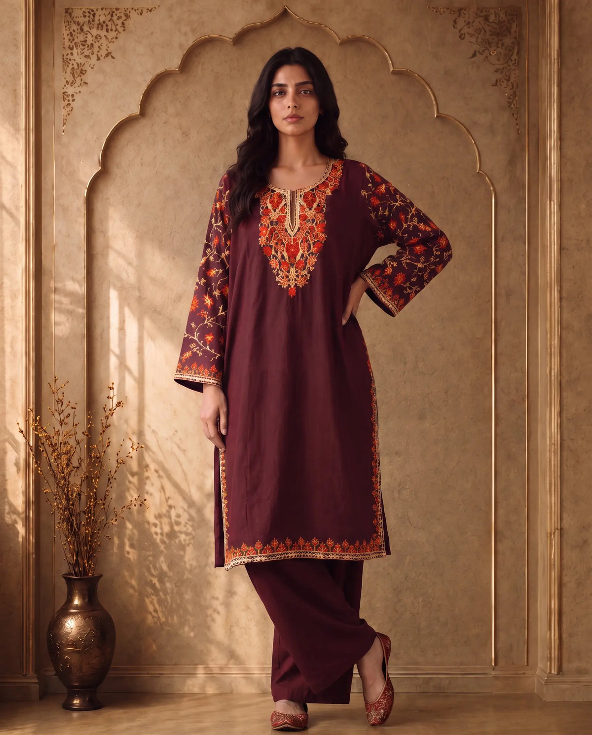 Meher Embroidered Pheran Set