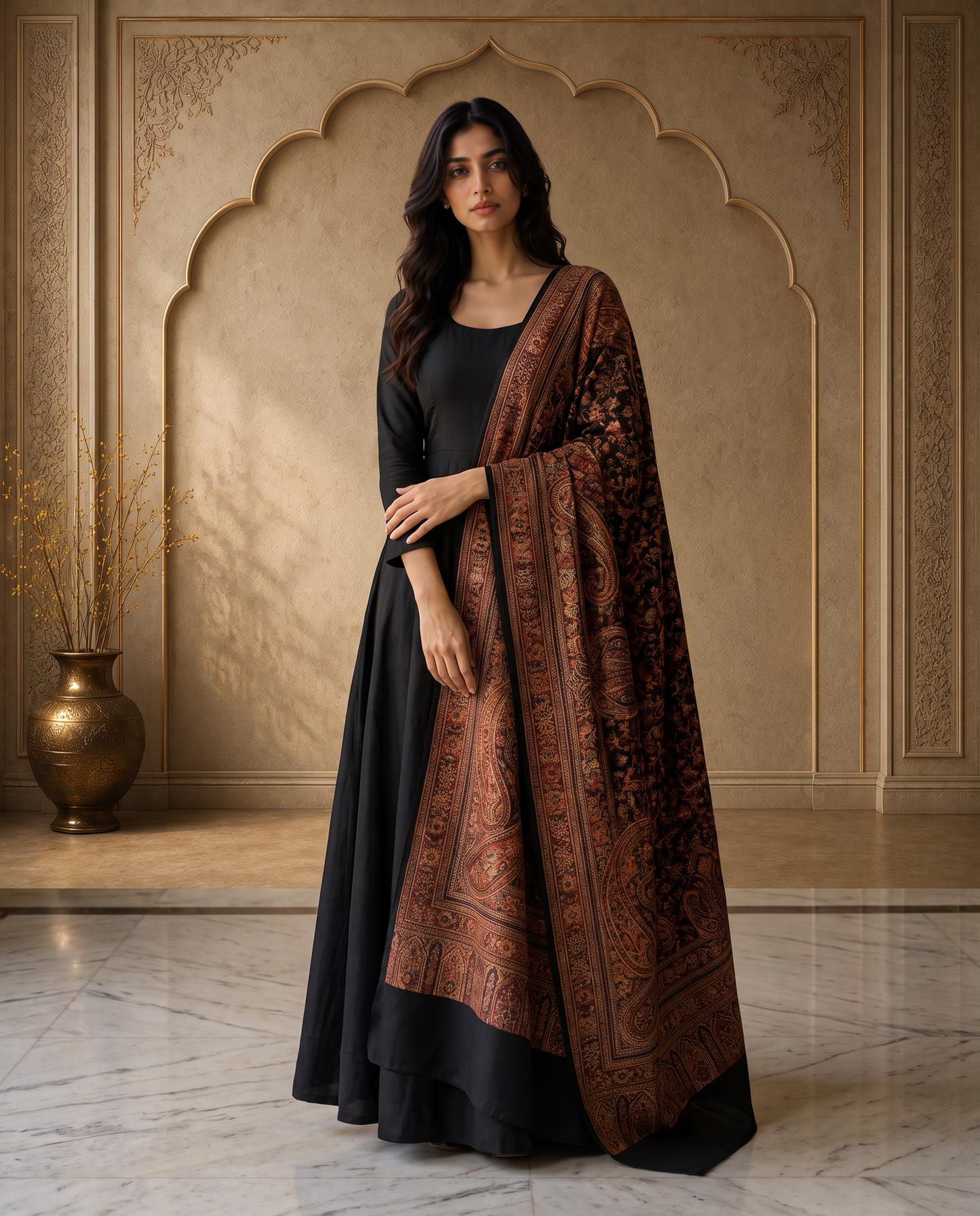 Ivory Heritage Paisley Moonlight Shawl