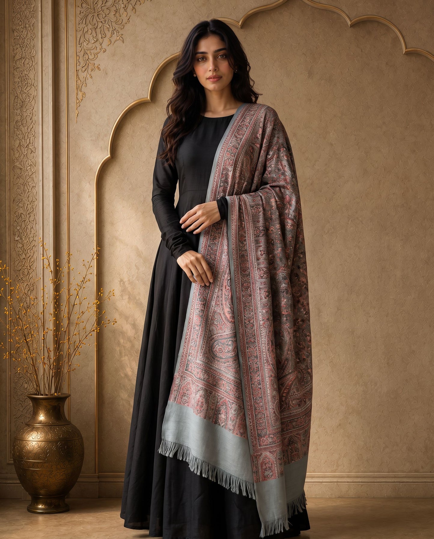 Ivory Heritage Paisley Moonlight Shawl