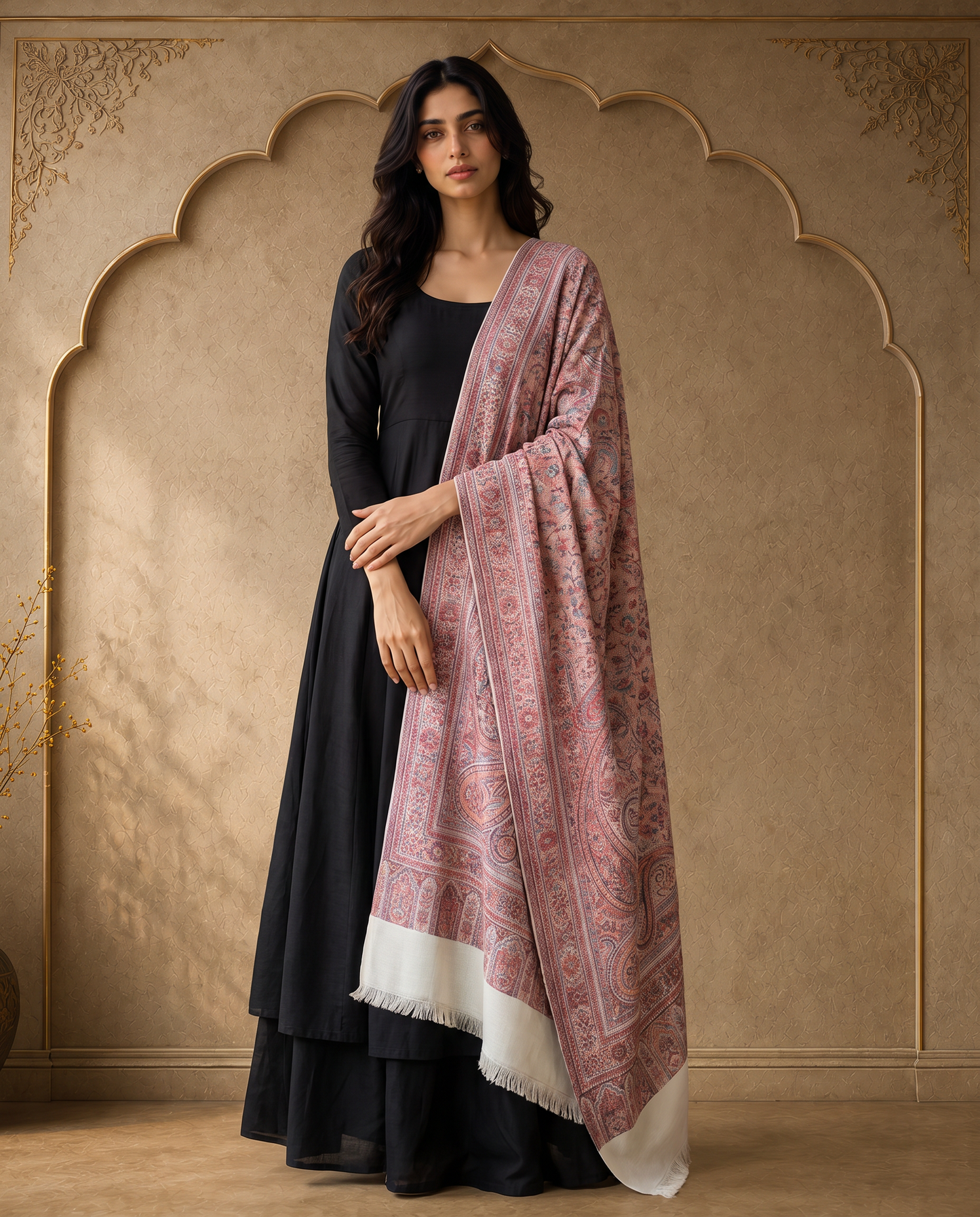 Ivory Heritage Paisley Moonlight Shawl