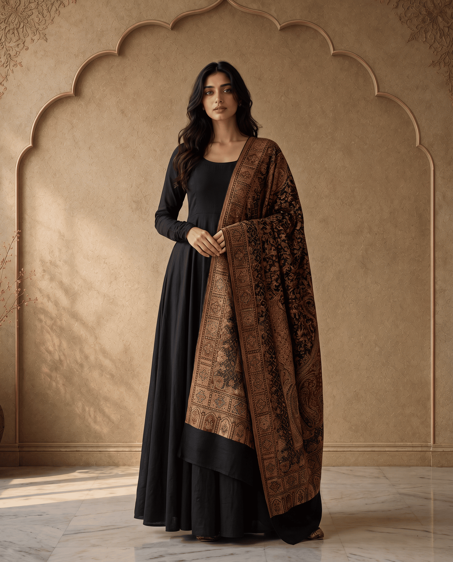 Royal Crimson Jamavar Shawl