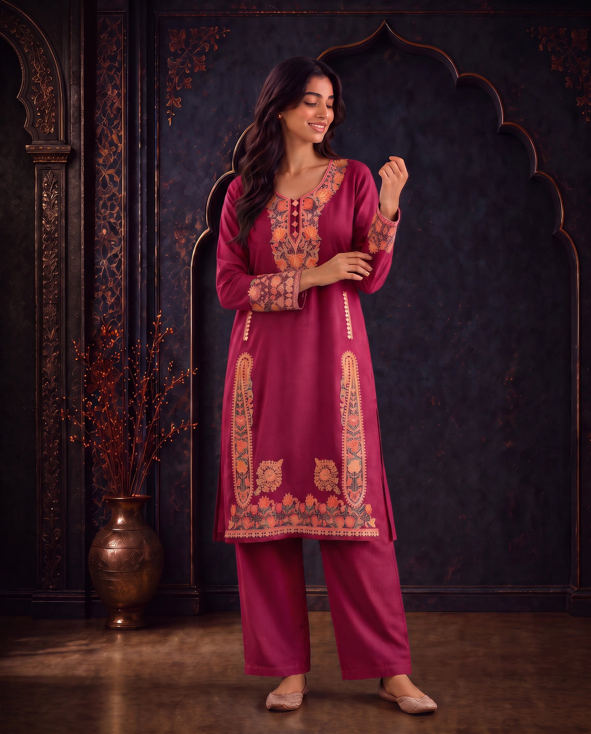 Zoya Embroidered Pheran Set